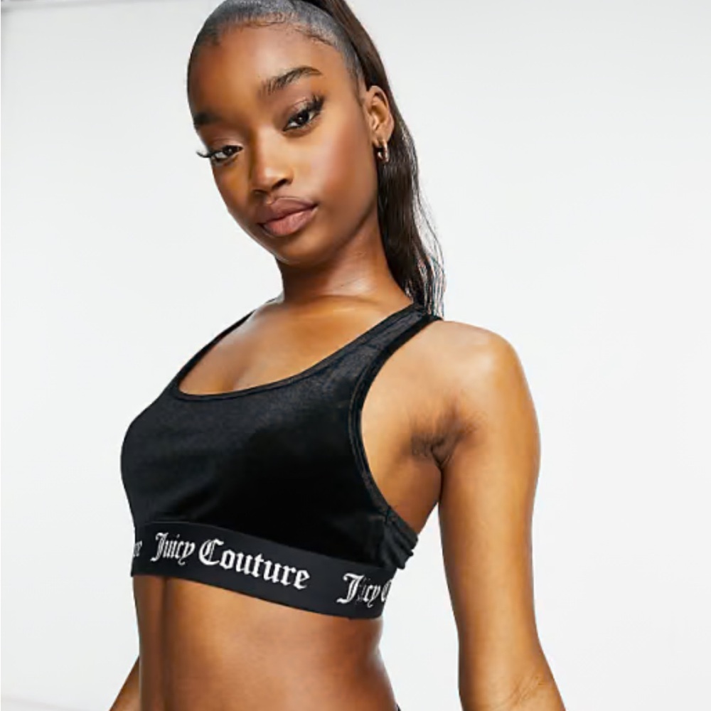 Juicy Couture Black Logo Bralette size XL